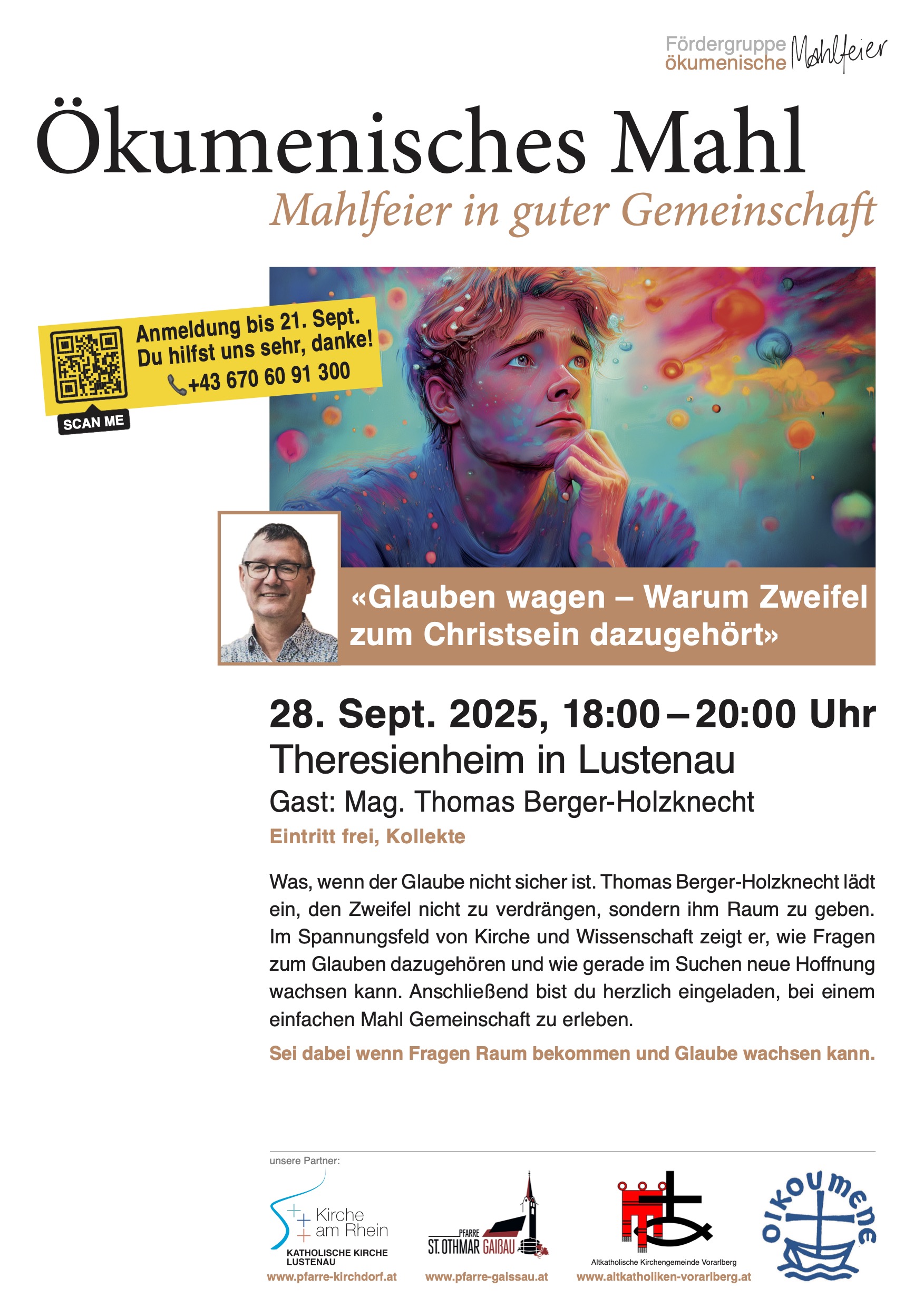 Ökumenische Mahlgemeinschaft: Warum Zweifel zum Christsein dazugehört