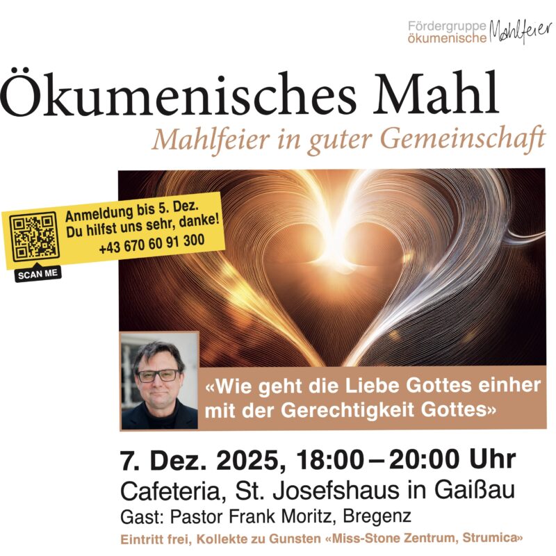 Frank Moritz: «Wie geht die Liebe Gottes einher mit der Gerechtigkeit Gottes»